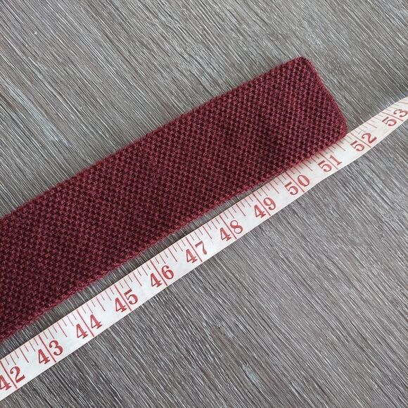 Vintage Roosternit Mohair Wool Square Tip Mens Rooster Tie Burgundy - Picture 5 of 6